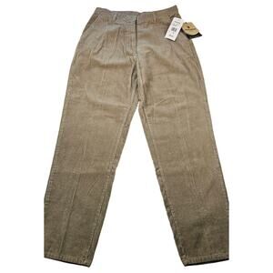 NWT woolrich vintage tan neutral sz 12 corduroy bare back high waist pants NEW